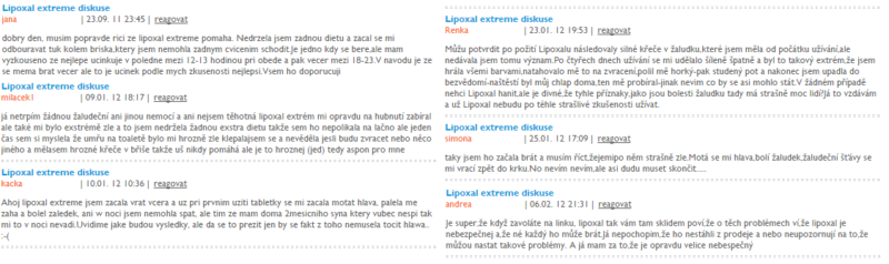 lipoxal na hubnutí diskuse