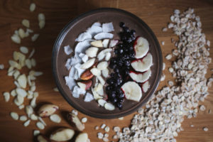 čokoládová smoothie bowl