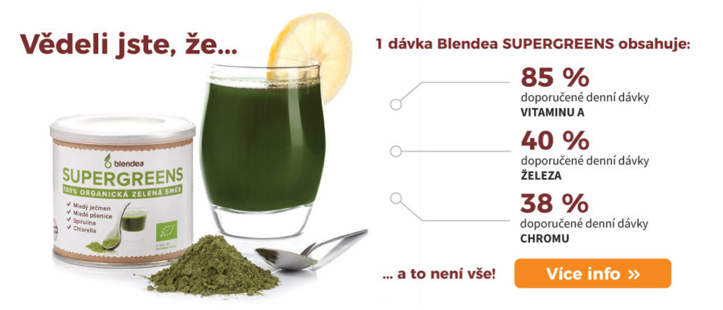 blendea supergreens, obsah vitamínů a minerálů